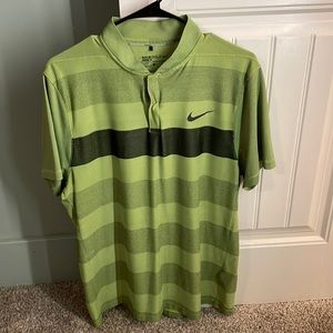 Nike dry fit golf polo green